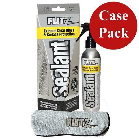 FLITZ Ceramic Sealant Spray Bottle w/Microfiber Polishing Cloth - 236m CS 02908CASE